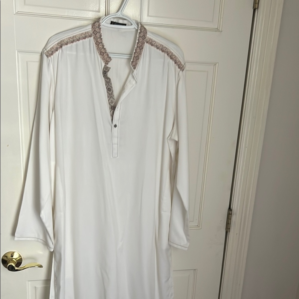 J.Renee White Tunic with Lace Trim